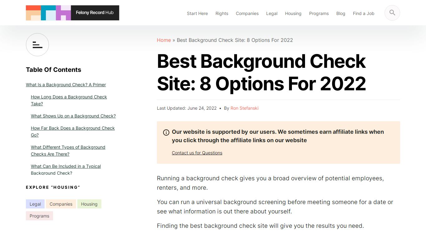 Best Background Check Site: 8 Options For 2022 - Felony Record Hub